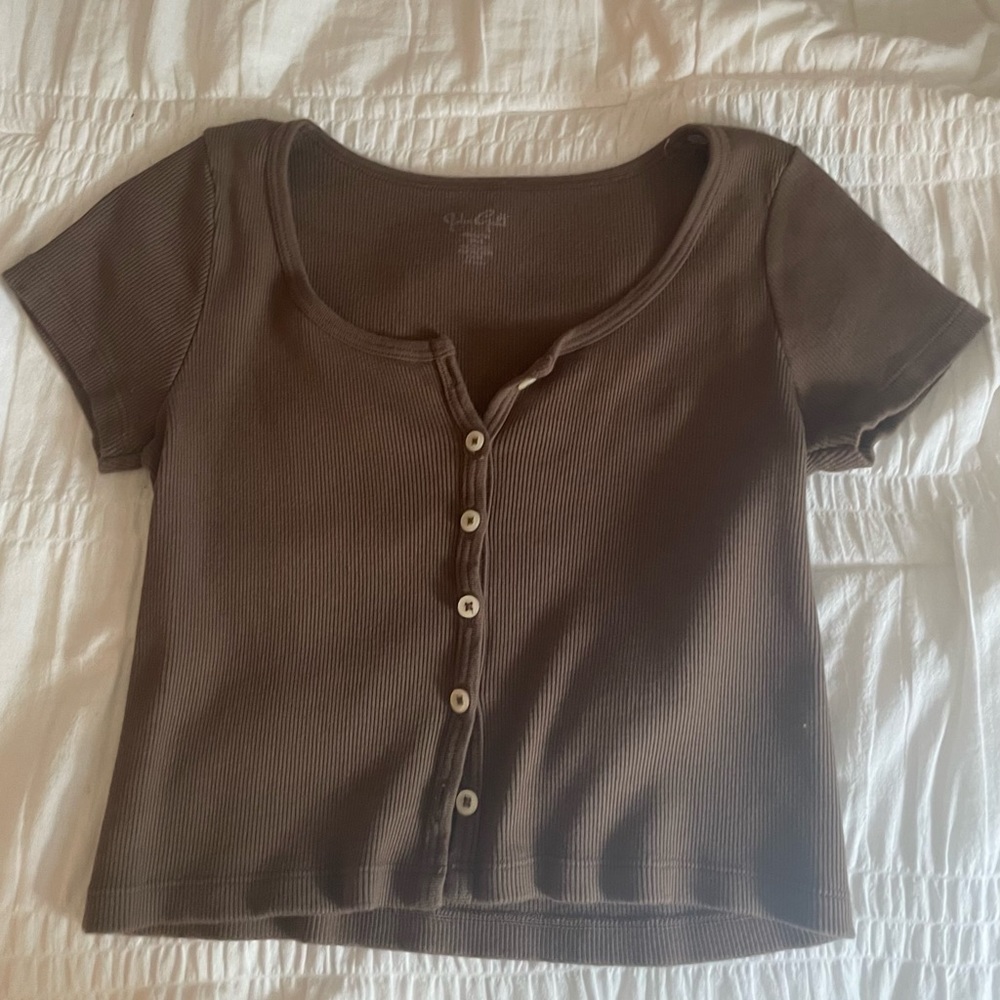 Brandy Melville Brown Zelly Top